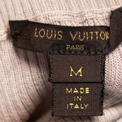 Louis Vuitton Beige Rib Knit Turtleneck Sweater M