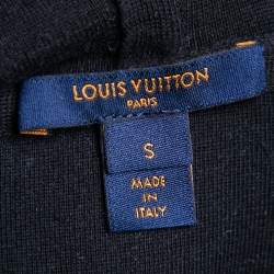 Pre Owned Louis Vuitton Grey Cashmere Long Sleeve Hoodie S