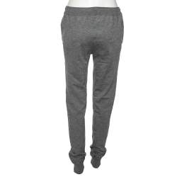 Louis Vuitton Grey Cashmere Monogram Pockets Sweatpants S