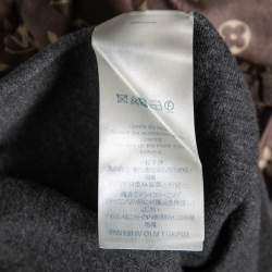 Louis Vuitton Grey Cashmere Monogram Pockets Sweatpants S