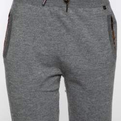 Louis Vuitton Grey Cashmere Monogram Pockets Sweatpants S
