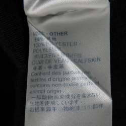 مملوكة مسبقًا Louis Vuitton Black Wool & Sequin Embellished Monogram Detailed Dress M