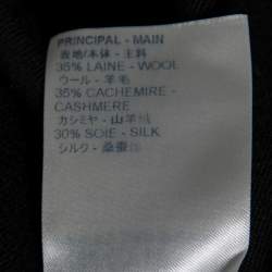 مملوكة مسبقًا Louis Vuitton Black Wool & Sequin Embellished Monogram Detailed Dress M