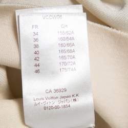 Louis Vuitton White Chain Printed Wool Short Sleeve Dress S