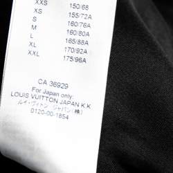 Pre Owned Louis Vuitton Black & Intarsia Fur Knitted Zip Front Cardigan S