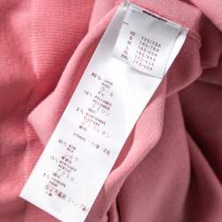 Pre Owned Louis Vuitton Pink Wool Embellished Collar Detailed Top S