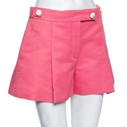 Pre Owned Louis Vuitton Pink Cotton Pleat Detailed Shorts M