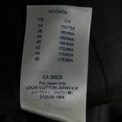 Pre Owned Louis Vuitton Monochrome Embellished Tweed Flared Mini Dress M