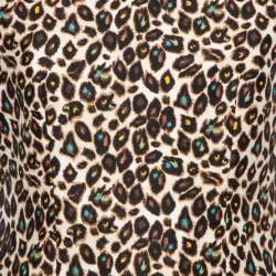 Pre Owned Louis Vuitton Multicolor Printed Wool Ruffle Trim Detail Dress M