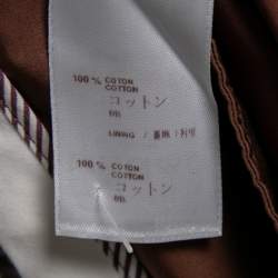 Louis Vuitton Brown Cotton Cropped Pants M