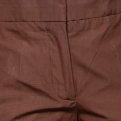 Louis Vuitton Brown Cotton Cropped Pants M