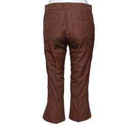Louis Vuitton Brown Cotton Cropped Pants M