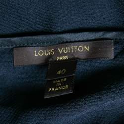 Louis Vuitton Black Heart Printed Crepe Halter Neck Top M