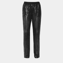 Louis Vuitton Black Sequined Straight Fit Pants S
