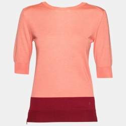 Pre Owned سويتر لوي فيتون تريكو كشمير وصوف وردي مقاس صغير ( سمول )