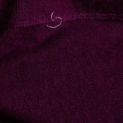 Pre Owned Louis Vuitton Purple Cashmere Knit Square Neck Sweater S
