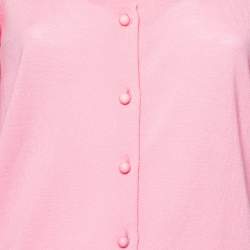 Louis Vuitton Pink Knit Button Front Cardigan XL