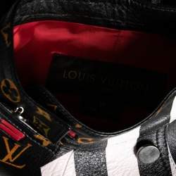 Louis Vuitton Black Leather Monogram and Studded Jacket M
