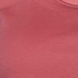 Pre Owned Louis Vuitton Pink Jersey Bow & Charms Detail Top S