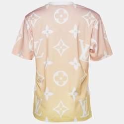 Pre Owned Louis Vuitton Orange/Yellow Gradient Monogram Print Cotton Sunrise T-Shirt M