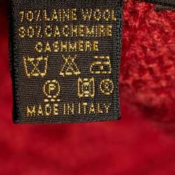 Louis Vuitton Red Wool & Cashmere Knit Sleeveless Sweater S