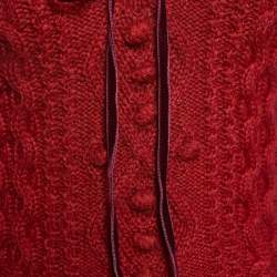 Louis Vuitton Red Wool & Cashmere Knit Sleeveless Sweater S