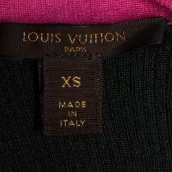 Louis Vuitton Dark Green Checked Cashmere & Silk Knit Cardigan XS
