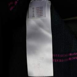 Louis Vuitton Dark Green Checked Cashmere & Silk Knit Cardigan XS