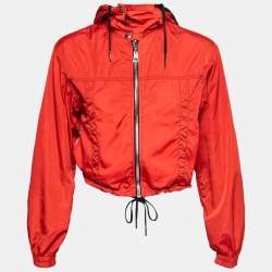 Louis Vuitton Black/Red Monogram Synthetic Reversible Windbreaker Jacket S