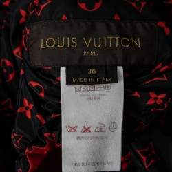 Louis Vuitton Black/Red Monogram Synthetic Reversible Windbreaker Jacket S