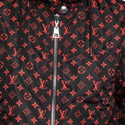 Louis Vuitton Black/Red Monogram Synthetic Reversible Windbreaker Jacket S