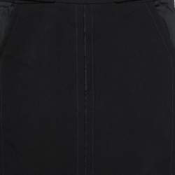 Louis Vuitton Black Crepe & Synthetic Trimmed Skirt S