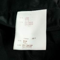 Louis Vuitton Black Wool Faux Fur Trimmed Zip Front Jacket S