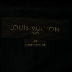 Louis Vuitton Black Wool Faux Fur Trimmed Zip Front Jacket S