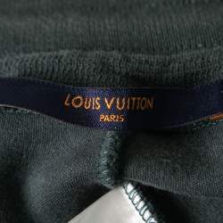 Pre Owned Louis Vuitton Green Cotton Track Suit Set S/L