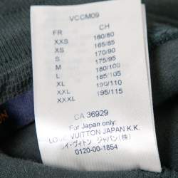 Pre Owned Louis Vuitton Green Cotton Track Suit Set S/L