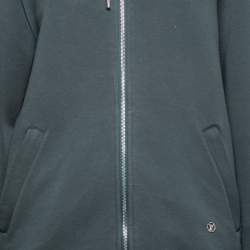 Pre Owned Louis Vuitton Green Cotton Track Suit Set S/L
