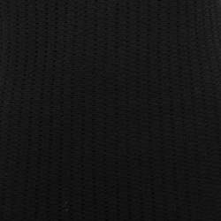 Louis Vuitton Black Pointelle-Knit Braided Neck Midi Dress S 