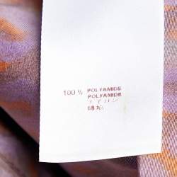 Pre Owned Louis Vuitton Purple Leopard Print Nylon Belted Trench Coat M