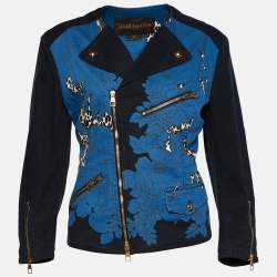 Louis Vuitton Black/Blue Mahina Monogram Synthetic Parka Jacket S
