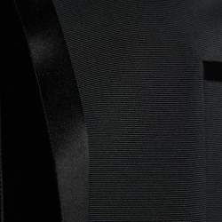 Pre Owned Louis Vuitton Black Wool Blend Bow Neck Jacket S