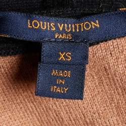 Louis Vuitton Black Monogram Jacquard Knit Zip Up Hoodie XS