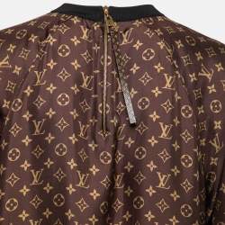 Louis Vuitton Brown Monogram Silk Sweater Dress XS