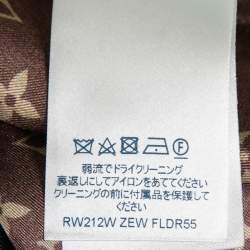 Louis Vuitton Brown Monogram Silk Sweater Dress XS
