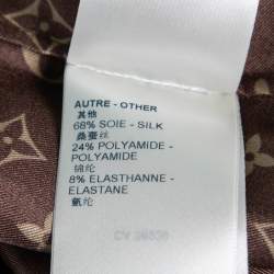 Louis Vuitton Brown Monogram Silk Sweater Dress XS