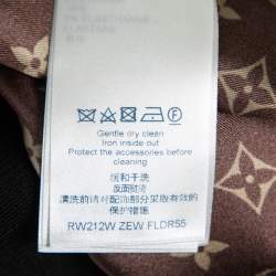 Louis Vuitton Brown Monogram Silk Sweater Dress XS