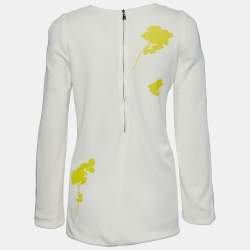 Louis Vuitton White Graphic Printed Jersey Long Sleeve Top M