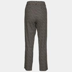 Pre Owned Louis Vuitton Brown & Beige Cotton Canvas Straight Leg Pants L