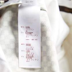 Pre Owned Louis Vuitton Brown & Beige Cotton Canvas Straight Leg Pants L