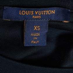 Louis Vuitton Black Cotton Buckle Shoulder Detail Oversized T-Shirt XS